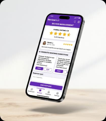 Review Management App on Phone
